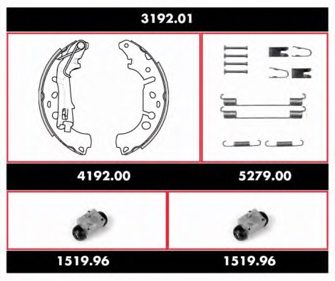 REMSA 3192.01 Brake Set, drum brakes